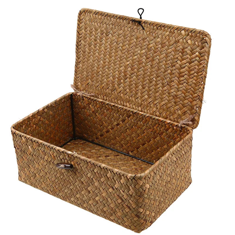 Handwoven Rattan Storage Baskets