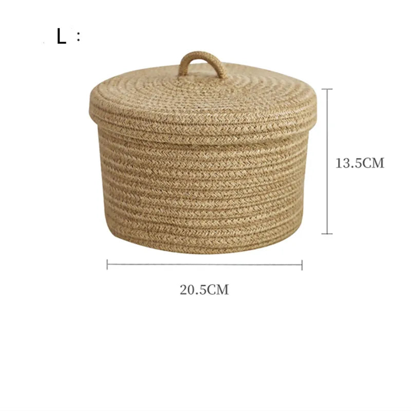 Jute Storage Tabletop Baskets for Bathroom, Kitchen, Bedroom
