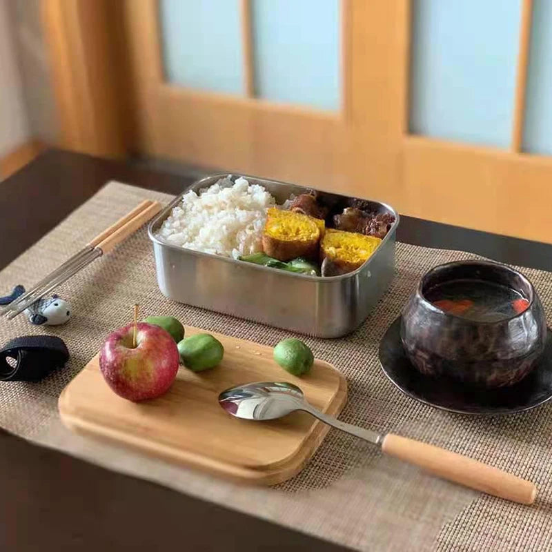 Eco Friendly Bamboo & Stainless Steel Japanese Style Lunch Box