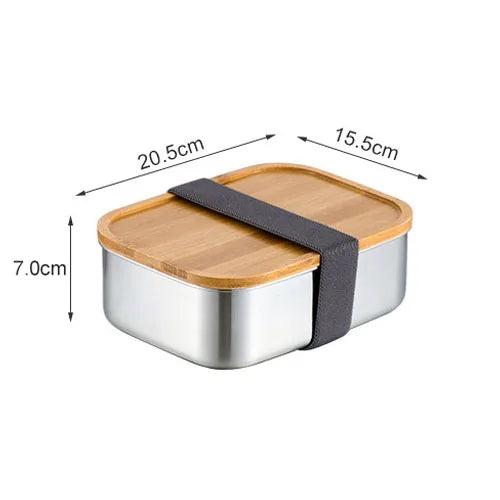 Eco Friendly Bamboo & Stainless Steel Japanese Style Lunch Box