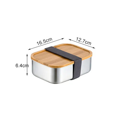 Eco Friendly Bamboo & Stainless Steel Japanese Style Lunch Box