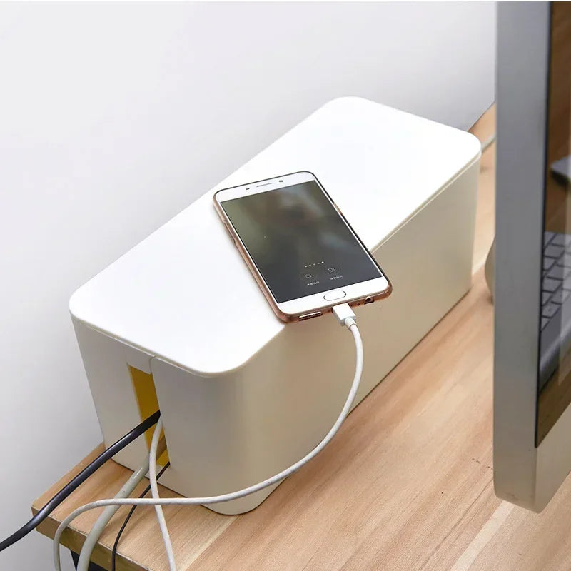 Eco-Friendly Wire & Cable Organizer Box-Minimalist Home Storage